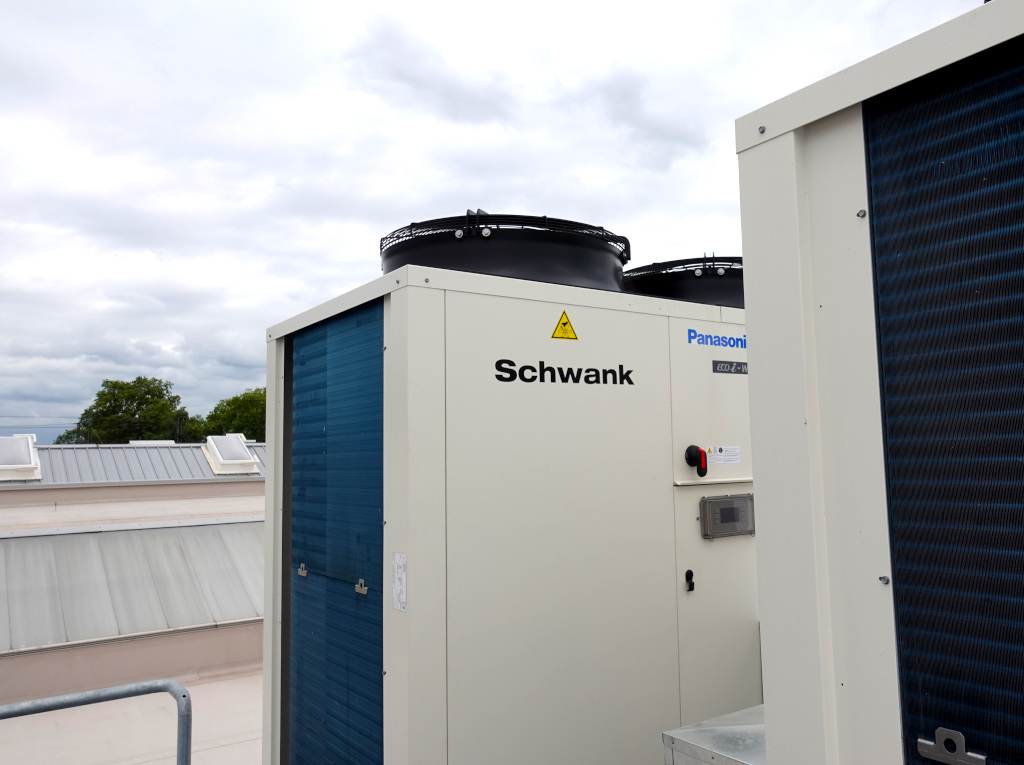 A Schwank chiller for cooling buildings in industry and trade