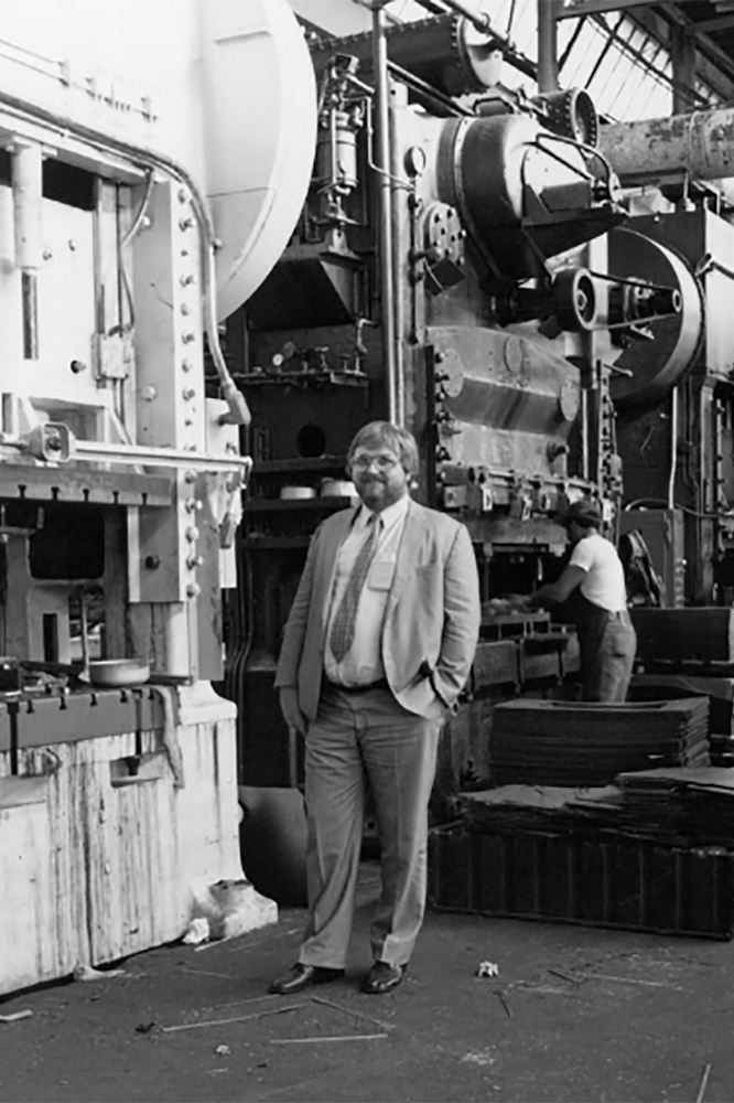 Bernd Schwank in our factory in the USA,1981.